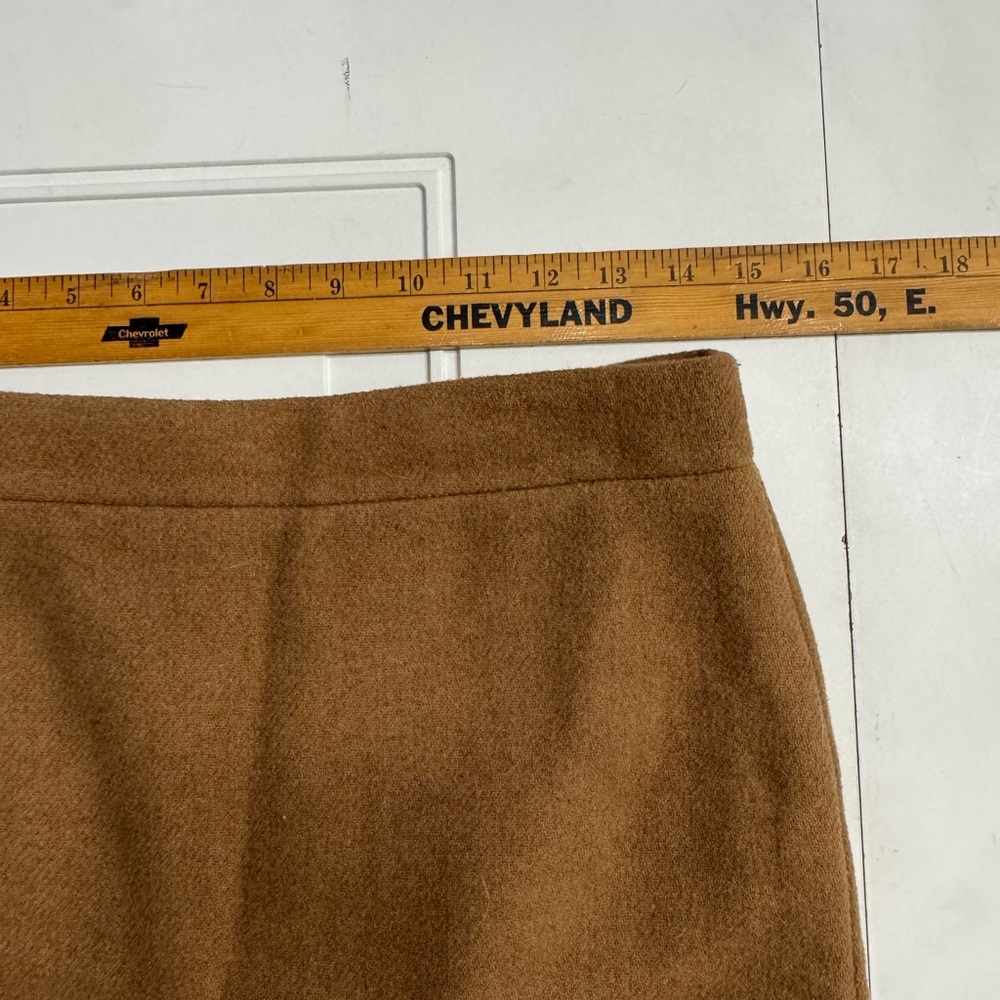 J. Crew Mercantile Wool Blend Brown Pencil Skirt Lined Business Casual Size 2 - Picture 5 of 7